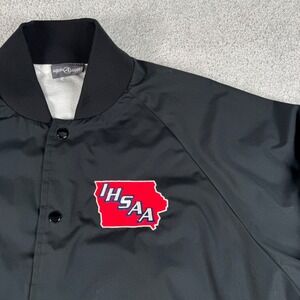 IHSAA Iowa High School Athletic Association Bomber Jacket Referee Mens XL Black